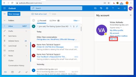 How to sign in to or out of Outlook.com .